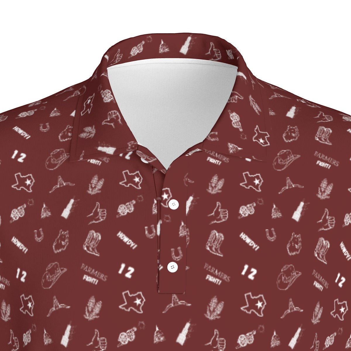 Farmers Fight - Maroon - Men's Polo Shirt