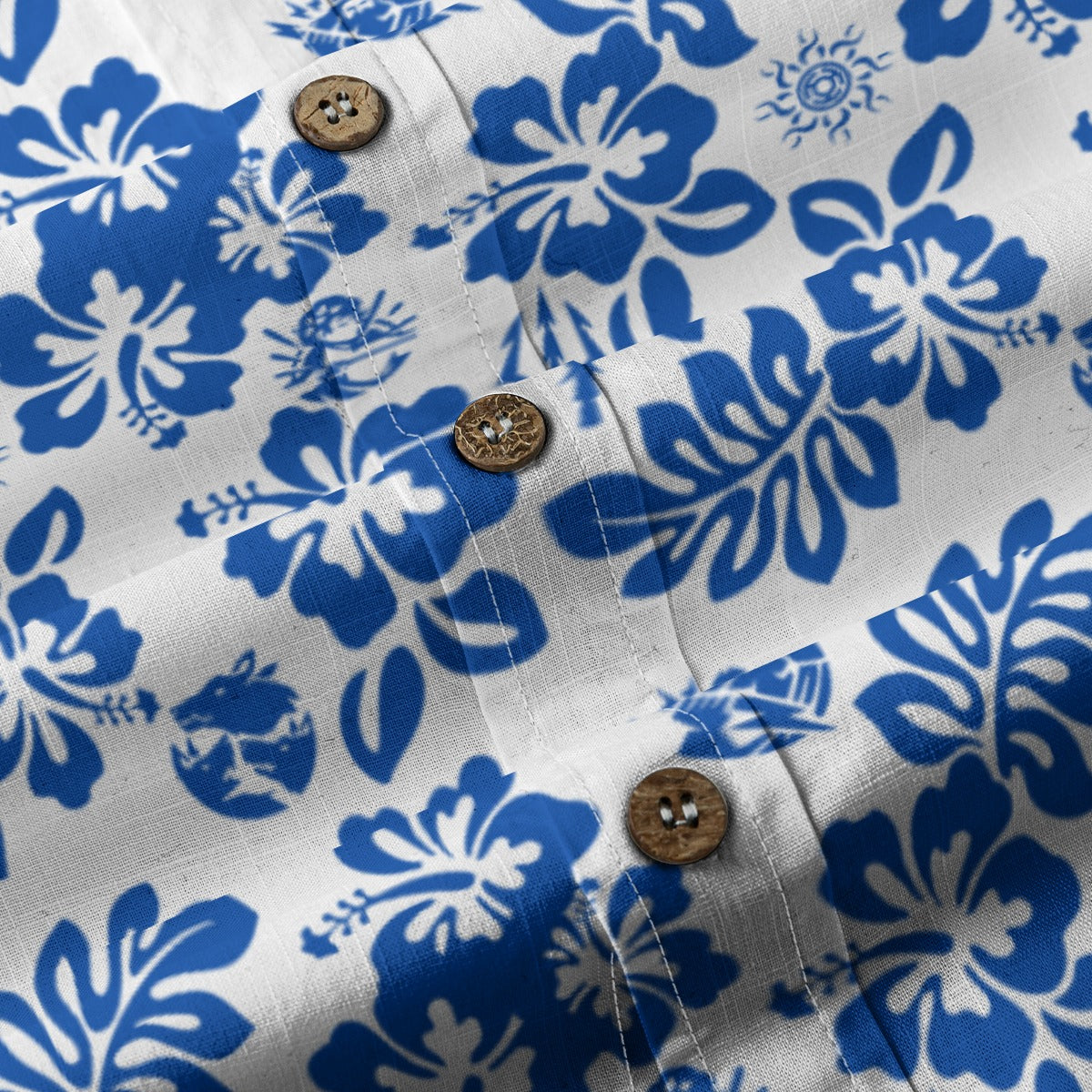 Aegean Blooms - Men's Cotton Shirt