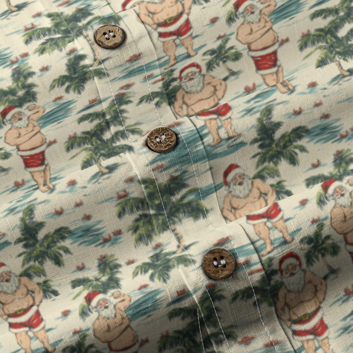 Sunkissed Santa - Men's Cotton Shirt