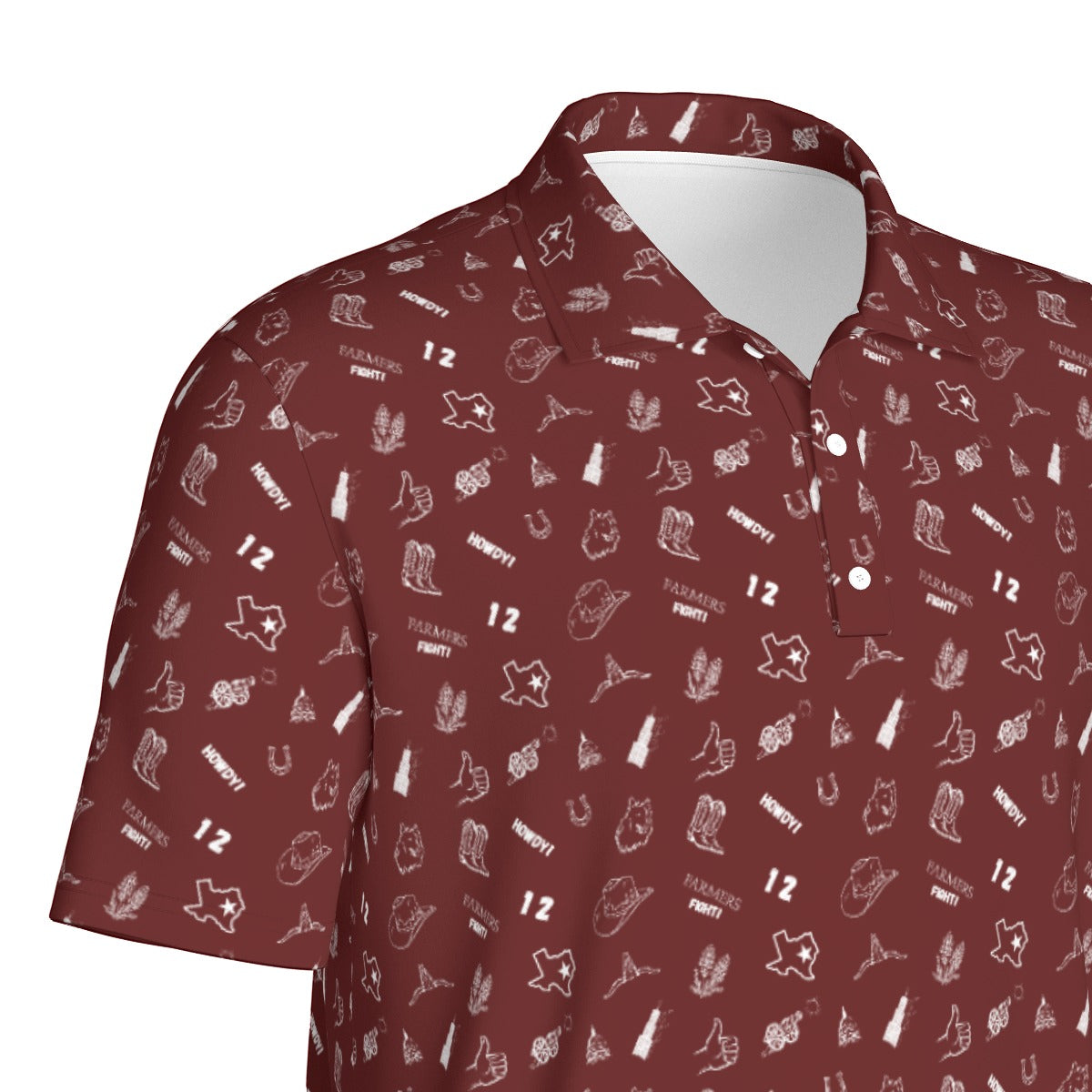 Farmers Fight - Maroon - Men's Polo Shirt