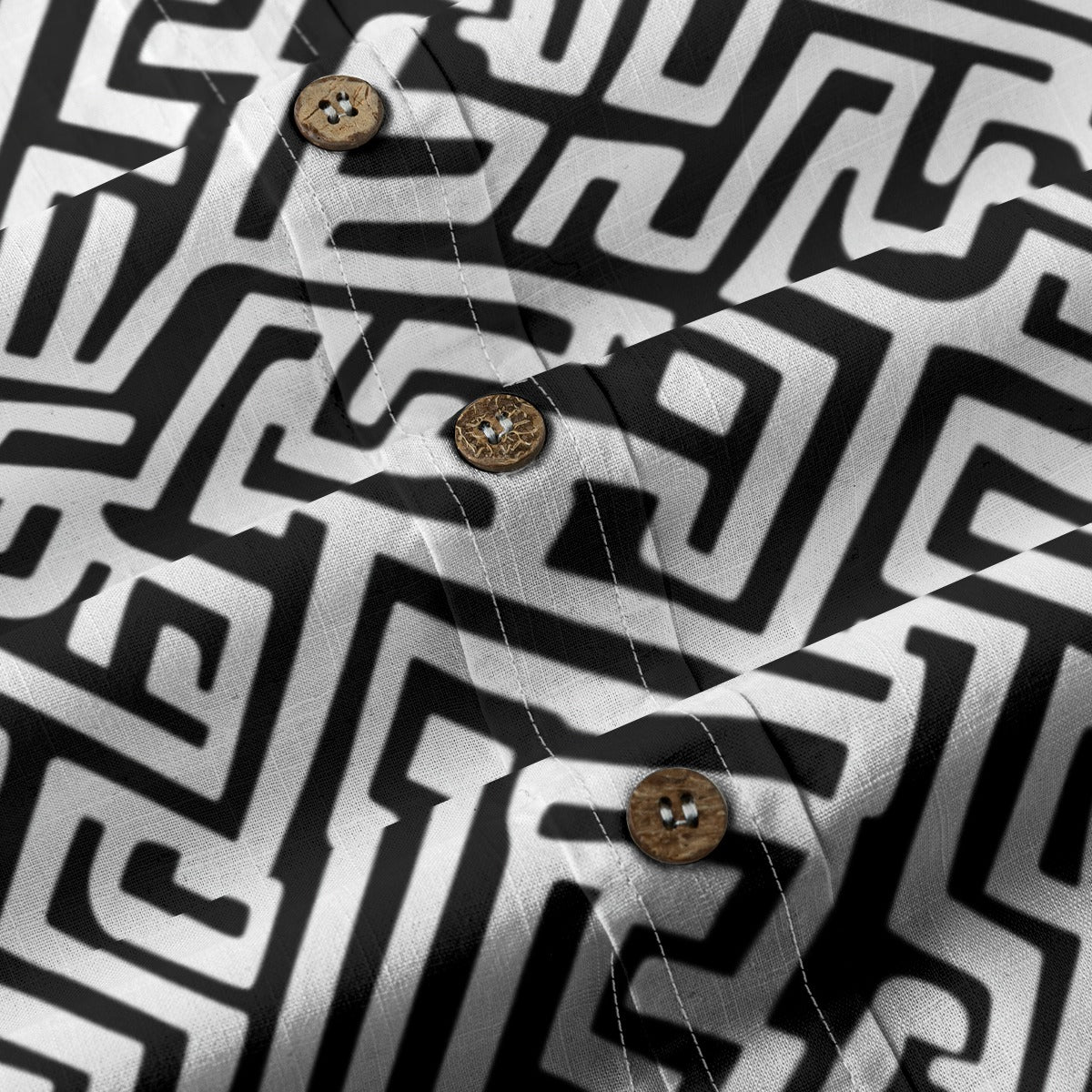 Meandering in Mykonos - Men's Cotton Shirt