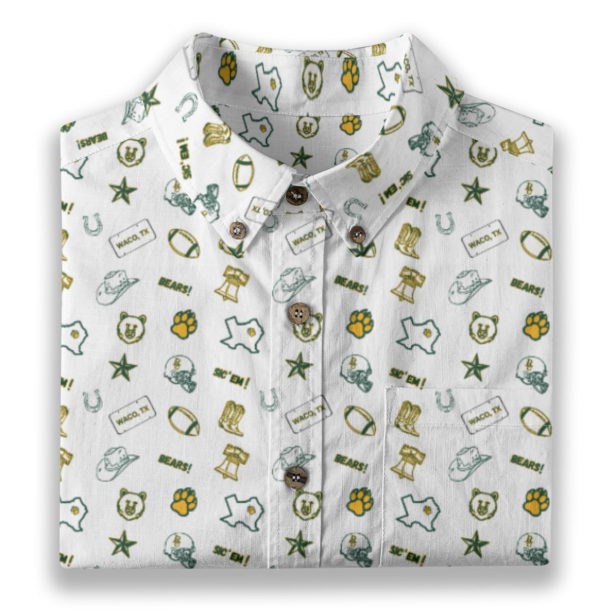 Go Bears! White - Men's Cotton Shirt