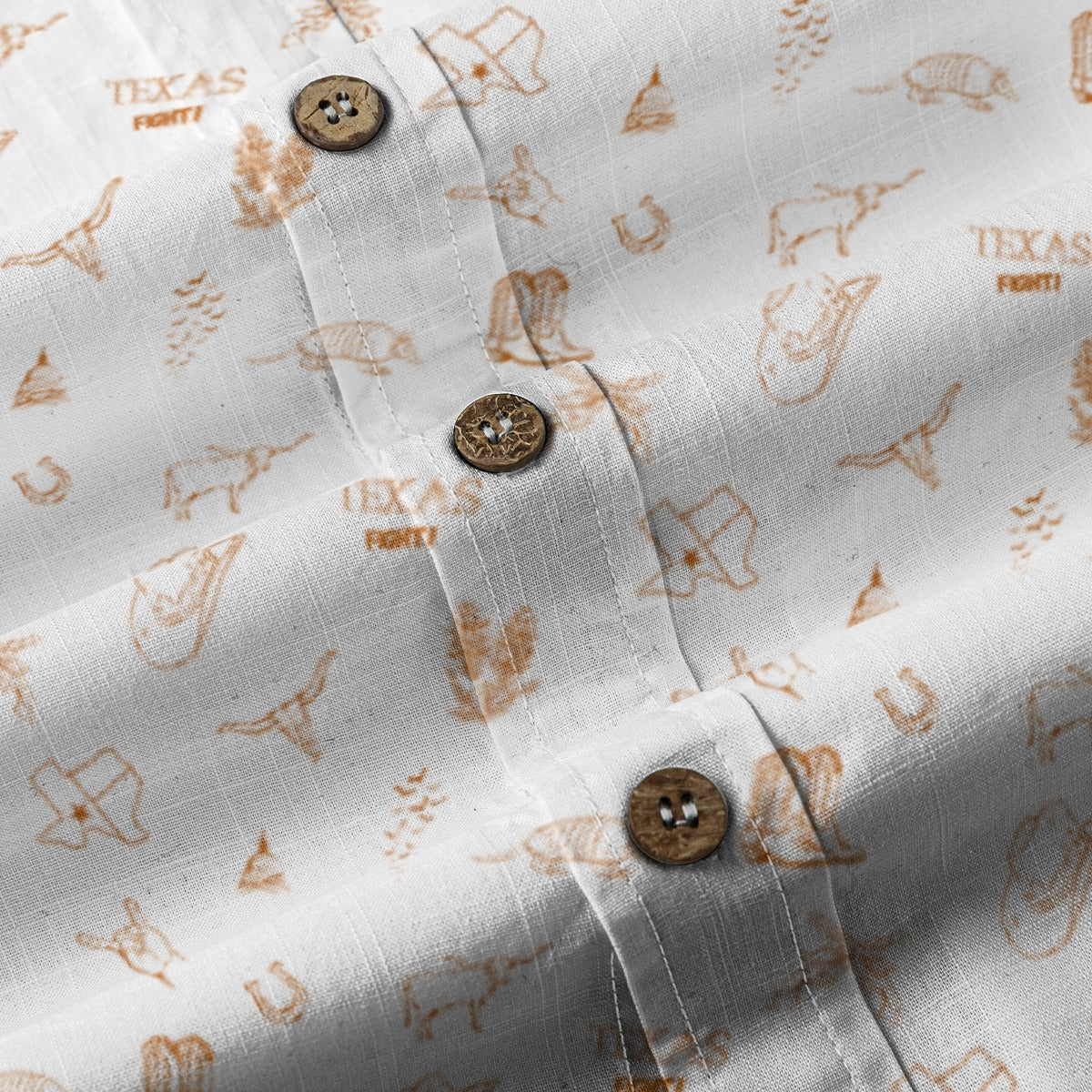 Texas Fight White - Men's Cotton Shirt