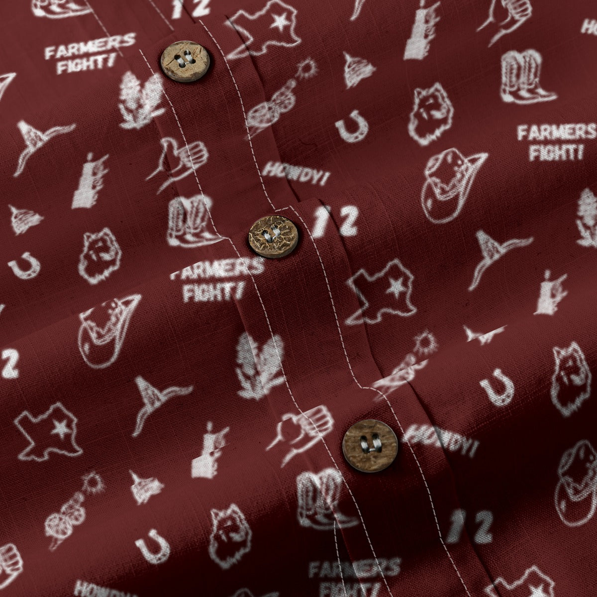 Farmers Fight Maroon - Men's Cotton Shirt