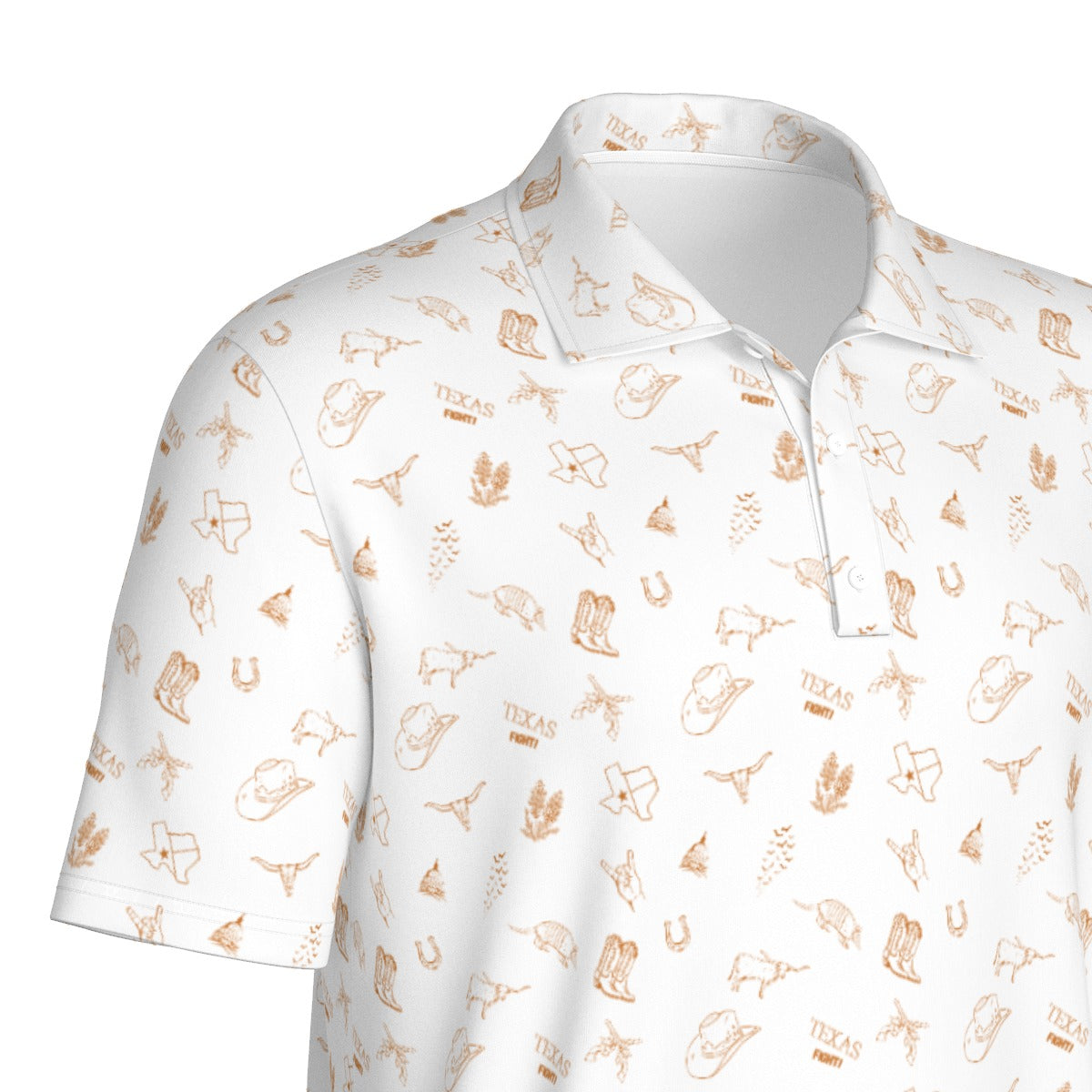 Texas Fight - White - Men's Polo Shirt