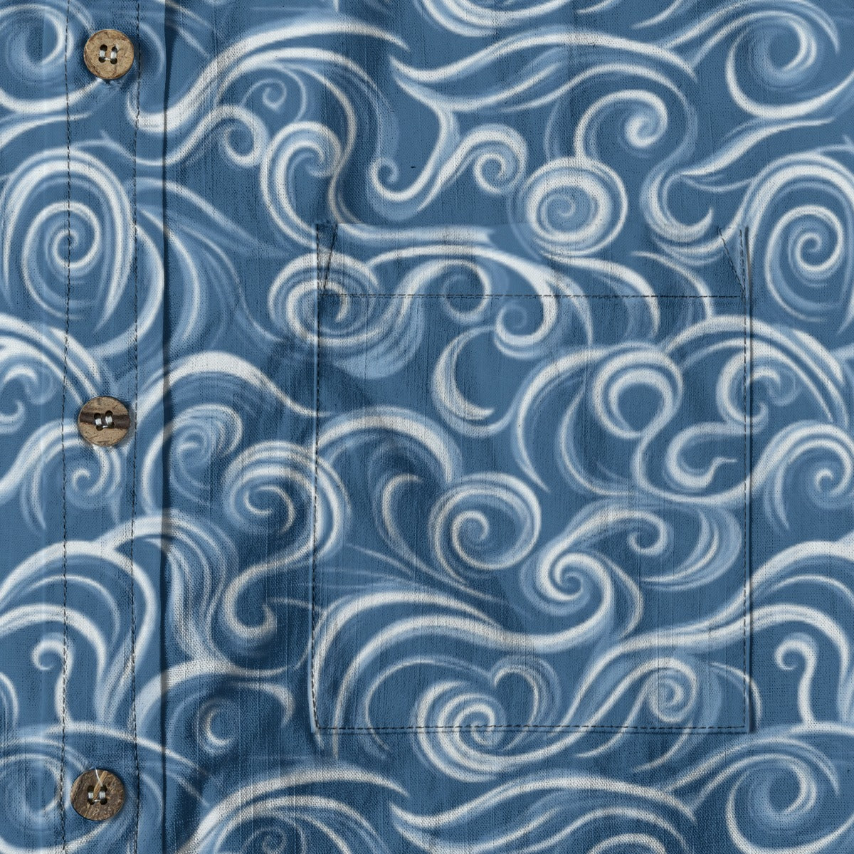 Thalassa Blue - Men's Cotton Shirt
