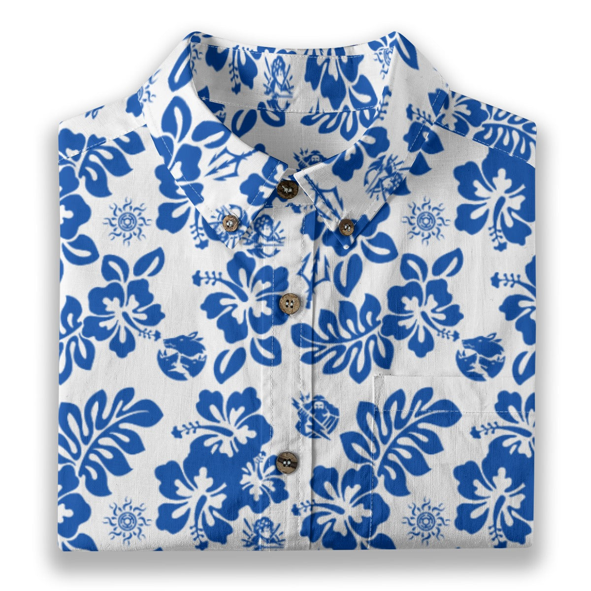 Aegean Blooms - Men's Cotton Shirt
