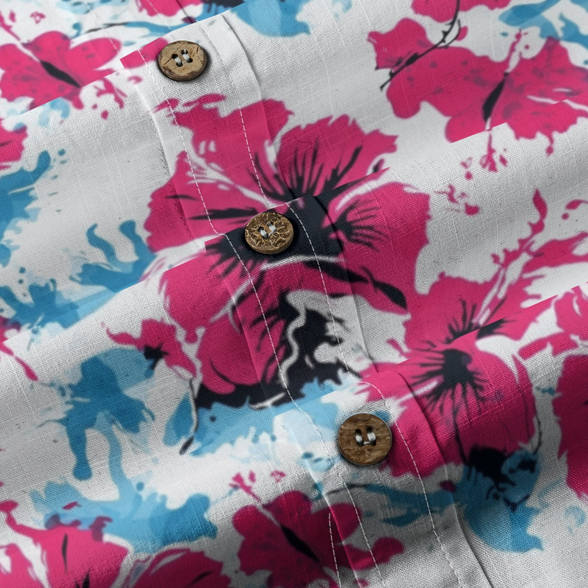 Heavenly Hibiscus - Men's Cotton Shirt