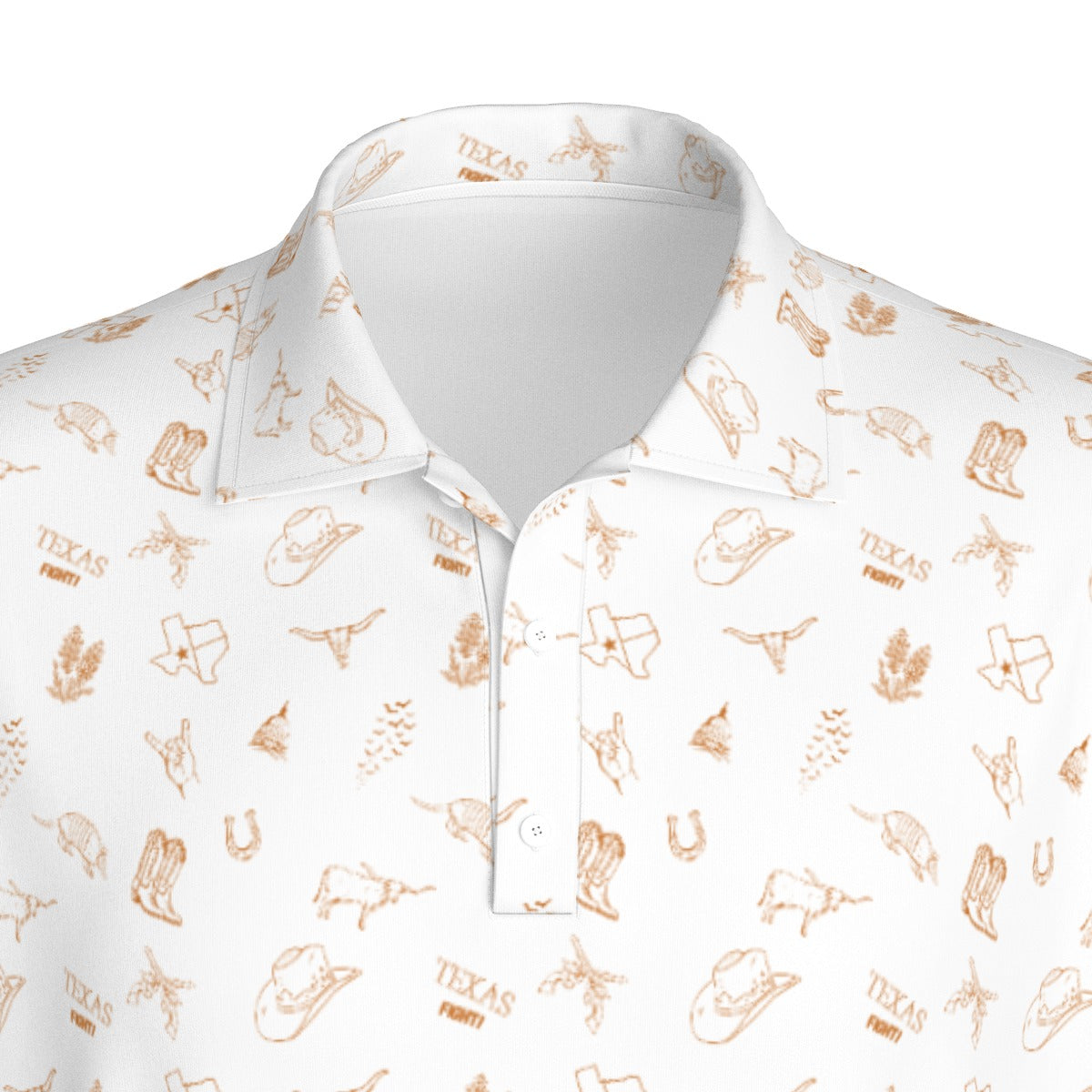 Texas Fight - White - Men's Polo Shirt
