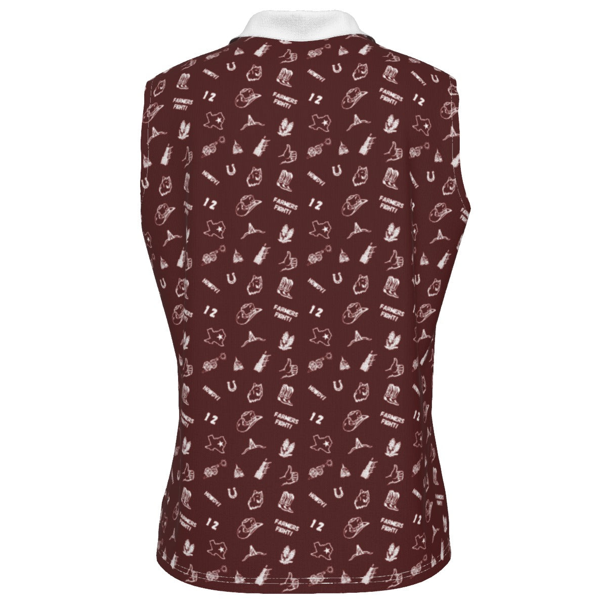 Farmer's Fight Maroon - Women's Sleeveless Polo