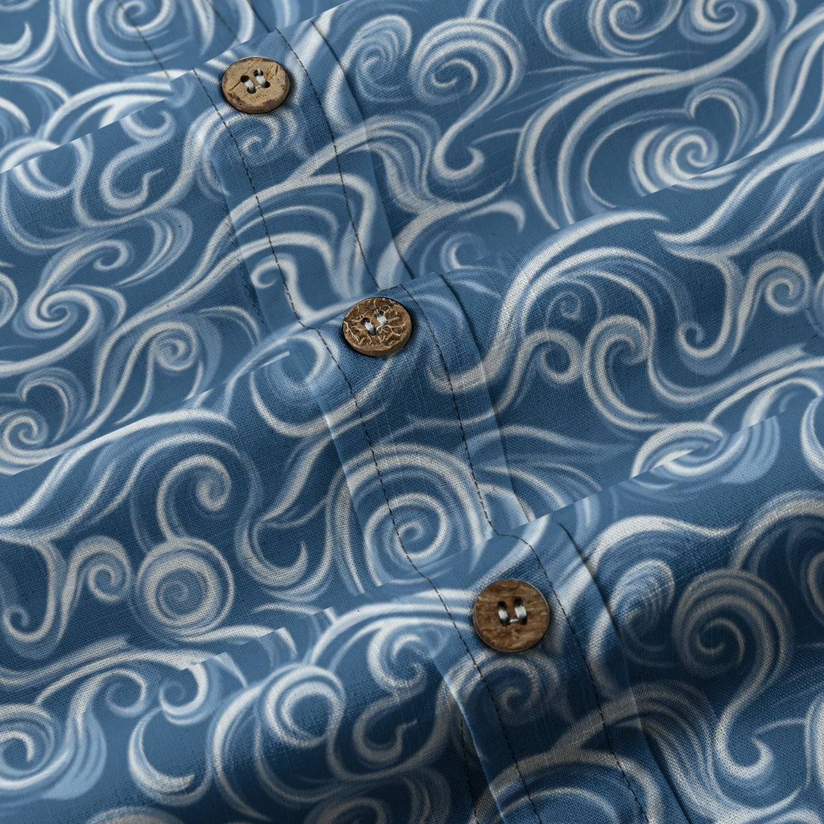 Thalassa Blue - Men's Cotton Shirt
