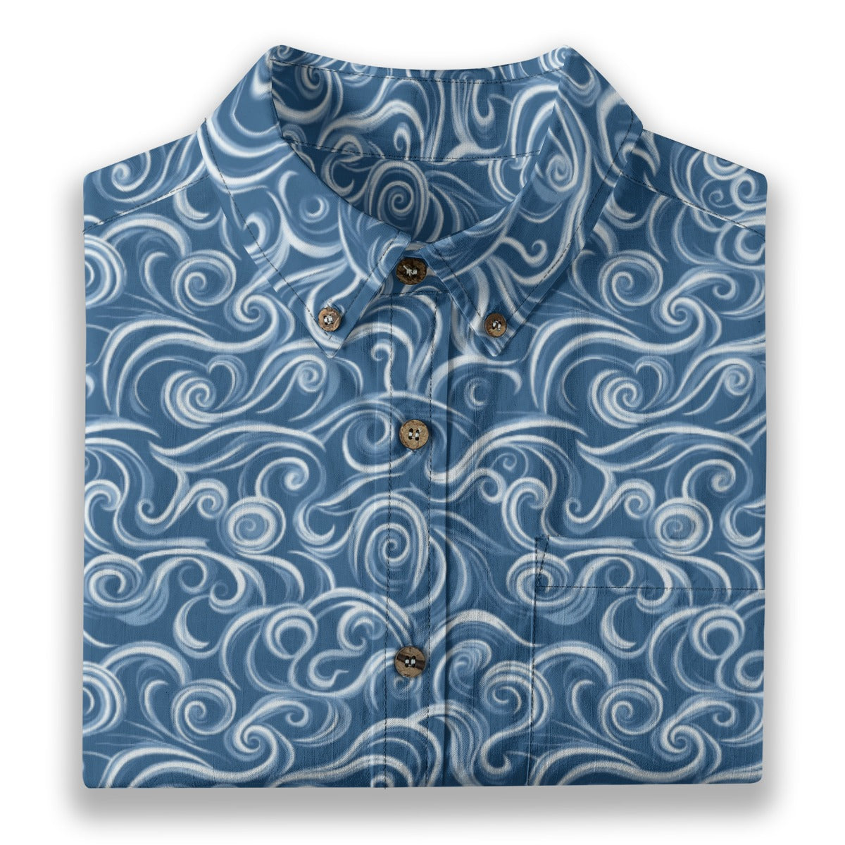 Thalassa Blue - Men's Cotton Shirt