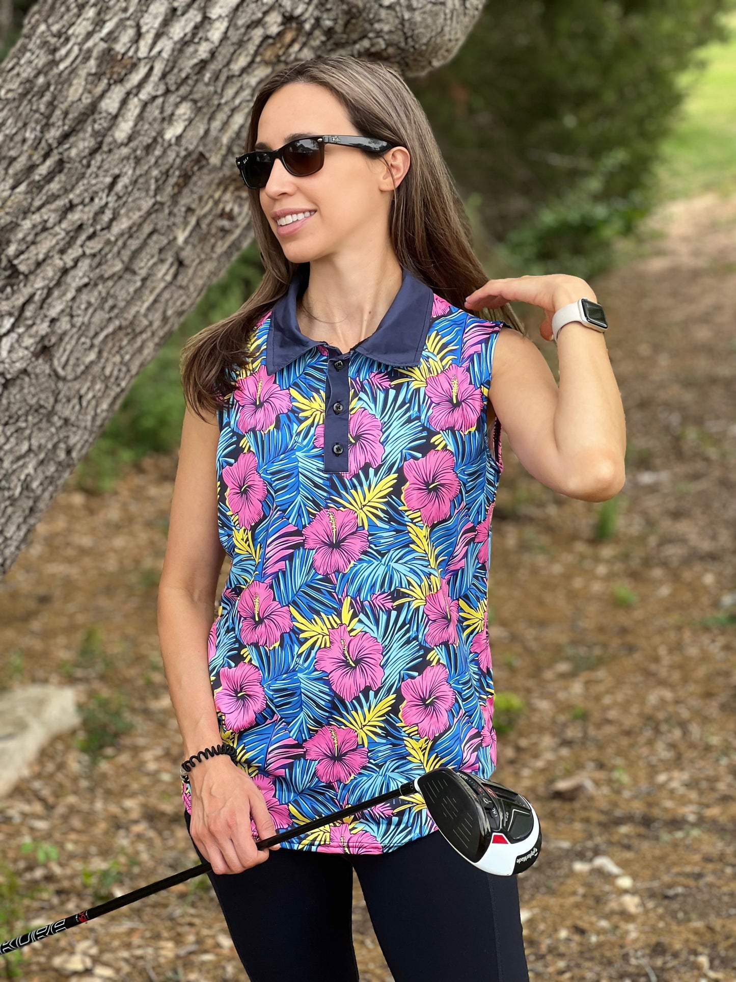 Island Blossoms - Women's Sleeveless Polo