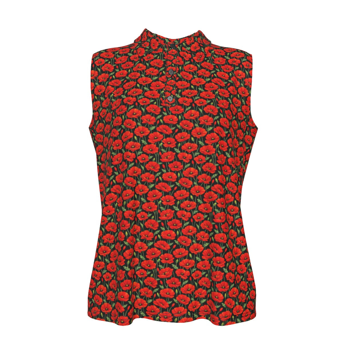 Red Poppy - Women's Sleeveless Polo