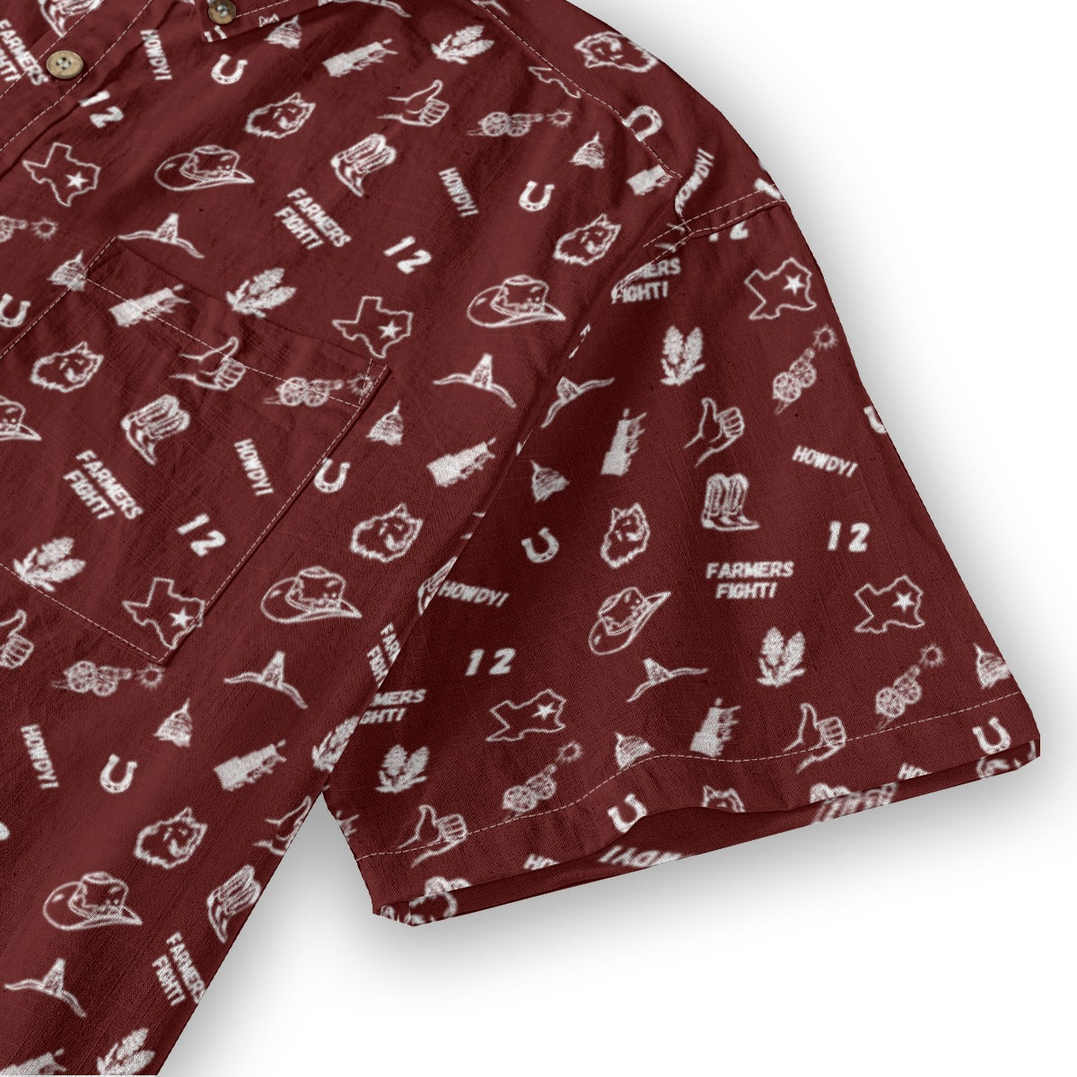 Farmers Fight Maroon - Men's Cotton Shirt