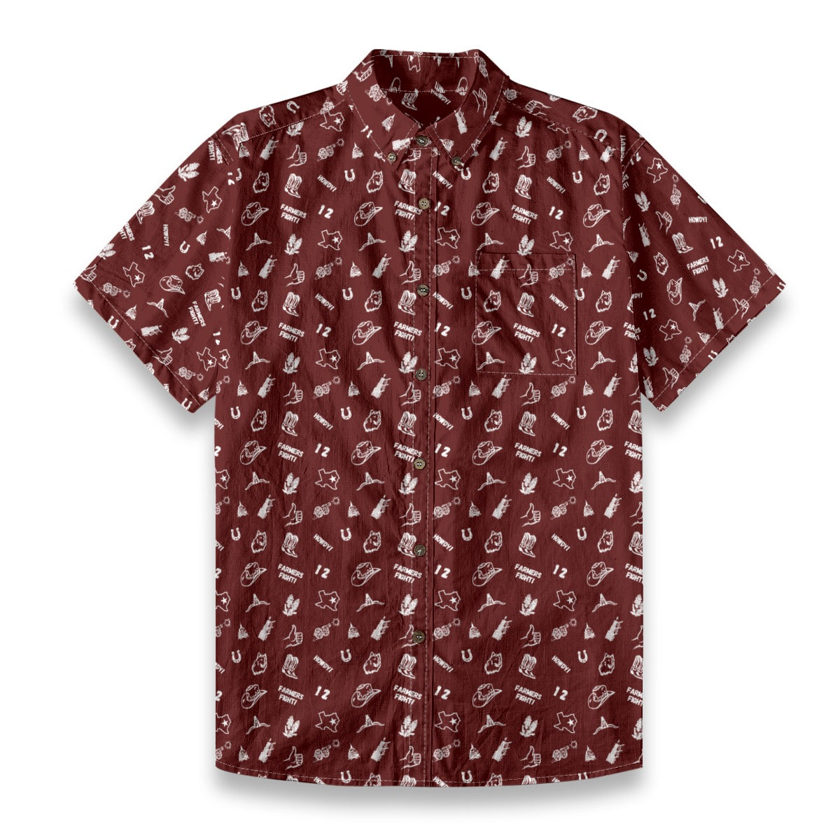 Farmers Fight Maroon - Men's Cotton Shirt