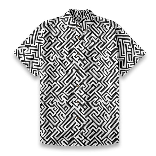 Meandering in Mykonos - Men's Cotton Shirt