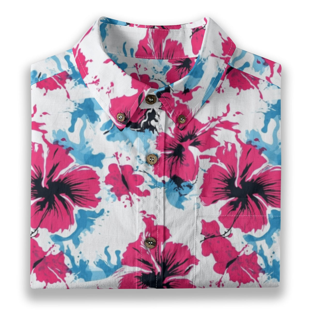 Heavenly Hibiscus - Men's Cotton Shirt