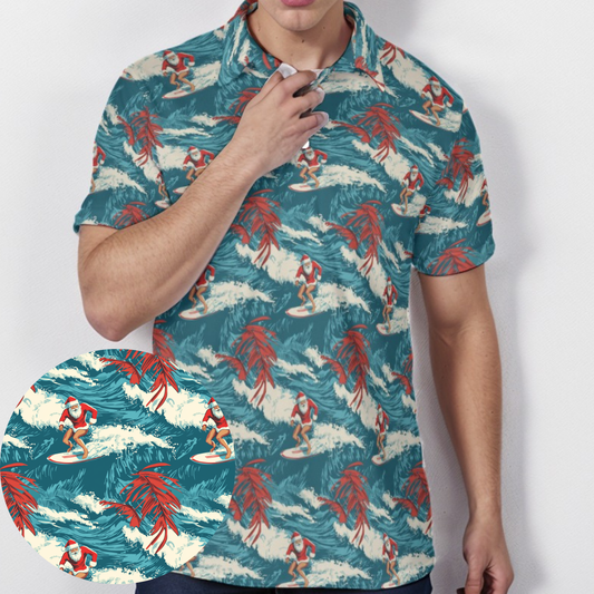 Santa Surf - Men's Polo Shirt