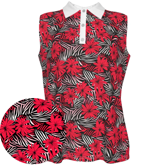 Red Hawaii - Women's Sleeveless Polo