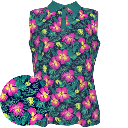 Tiki Time - Women's Sleeveless Polo