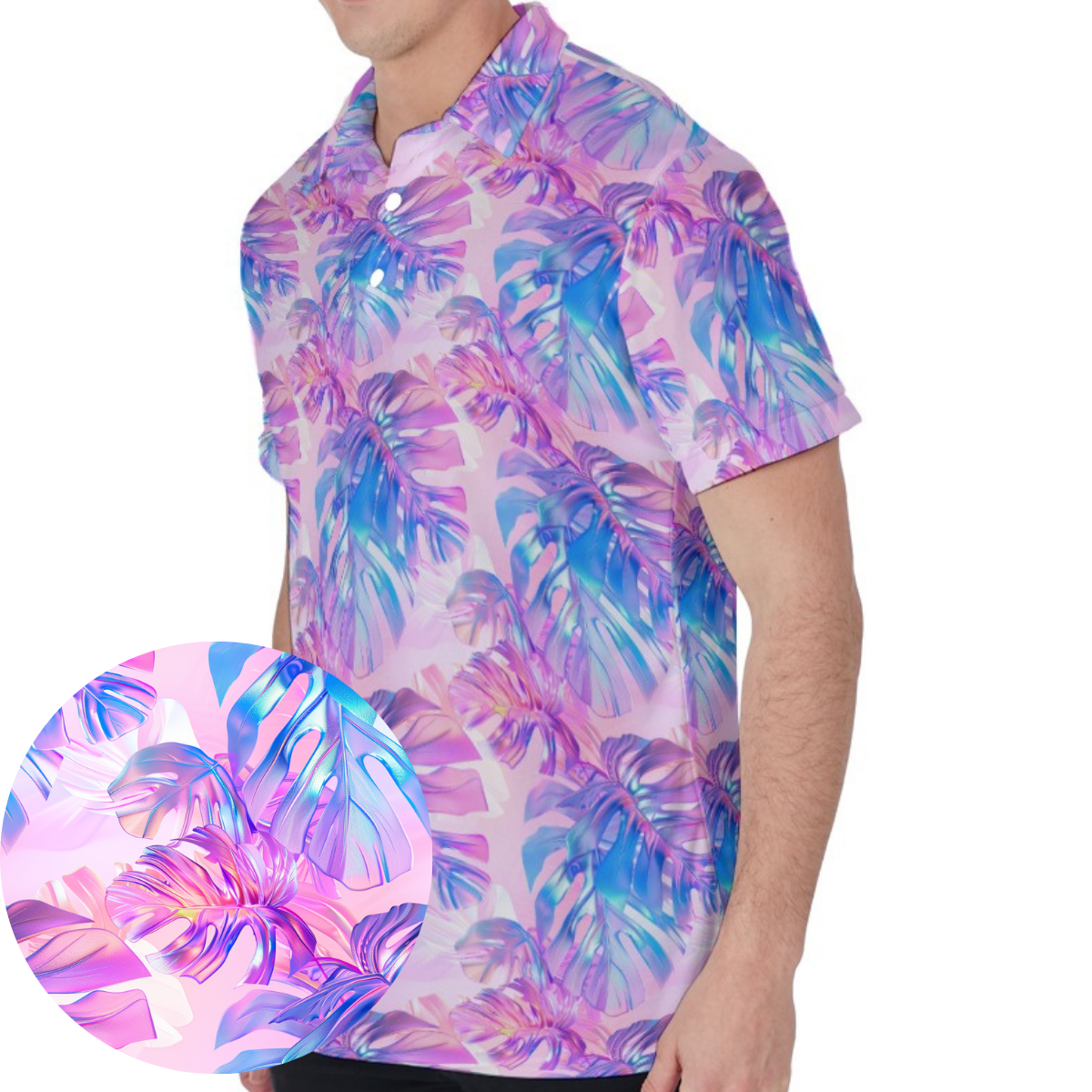 Electric Monstera - Men's Polo Shirt