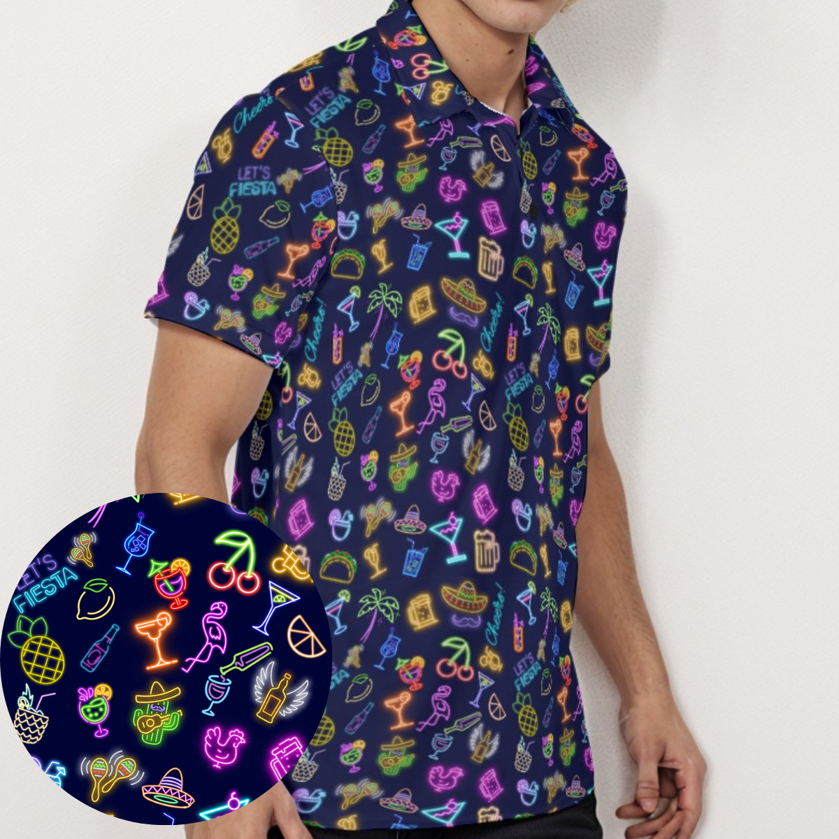 Neon Nights - Men's Polo Shirt