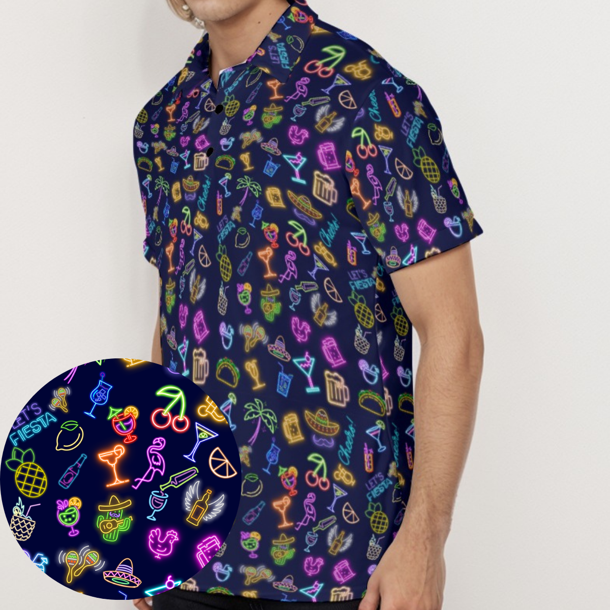 Neon Nights - Men's Polo Shirt