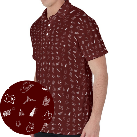 Farmers Fight - Maroon - Men's Polo Shirt