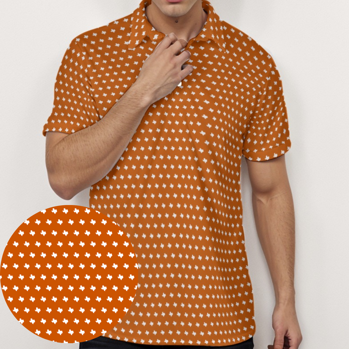 Tiny Tex Orange - Men's Polo Shirt