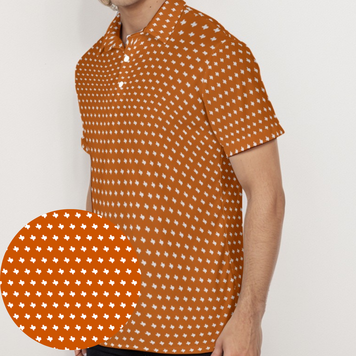 Tiny Tex Orange - Men's Polo Shirt