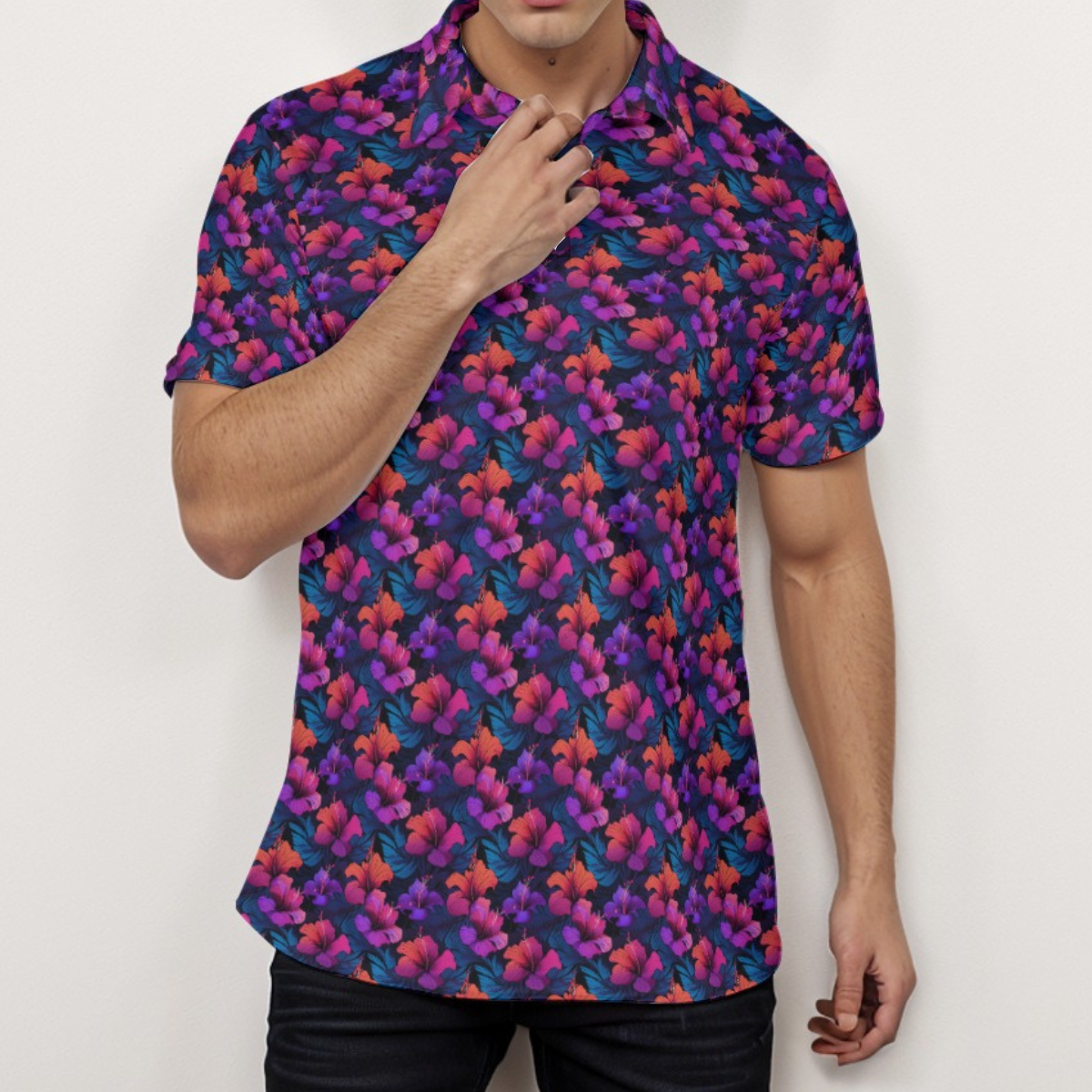 Hibiscus Vibes - Men's Polo Shirt