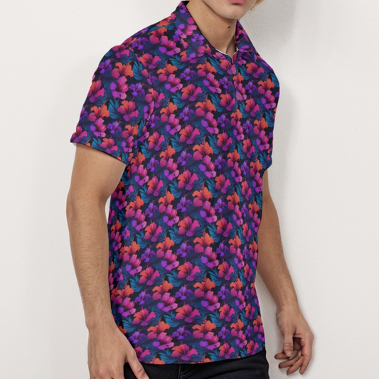 Hibiscus Vibes - Men's Polo Shirt